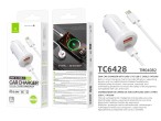 Techancy Carregador 30W TC6428, cabo USB-C, carga rapida, protecao multipla, compativel com veiculos