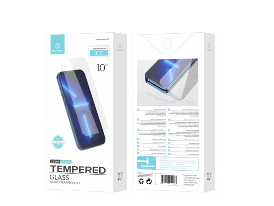 Techancy Tempered Glass Film for iPhone 17 KW1700, 0.33MM Ultra Thin, Anti-Fingerprint, Anti-Scratch