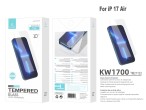 Protector de pantalla de cristal templado Techancy para iPhone 17 Air KW1700, 0,33 mm ultrafina, ant