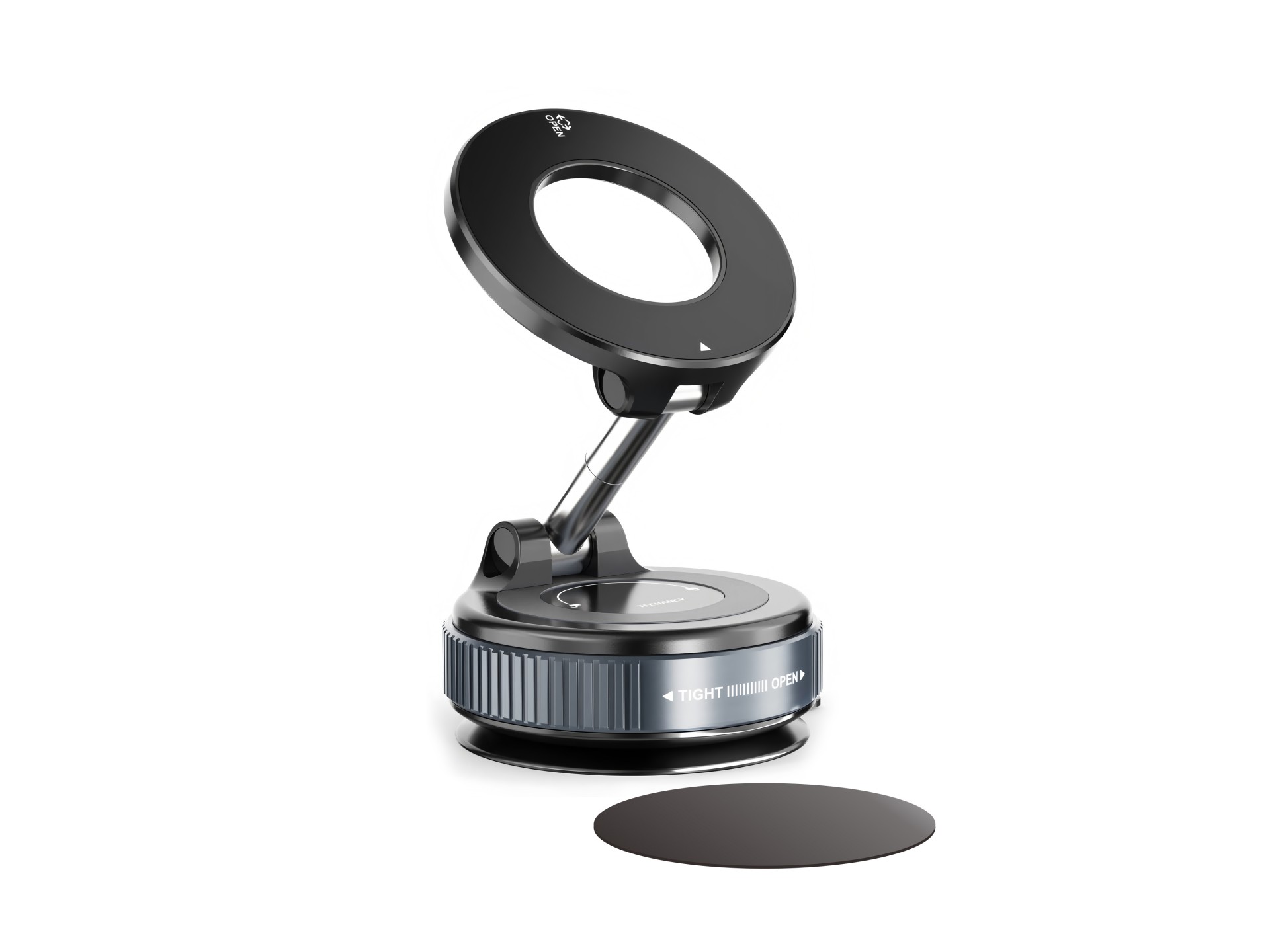 Techancy Supporto magnetico per auto TI2343 Base a vuoto Compatibile con MagSafe Per pannello Tavolo Techancy Supporto magnetico per auto TI2343 Base a vuoto Compatibile con MagSafe Per pannello Tavolo