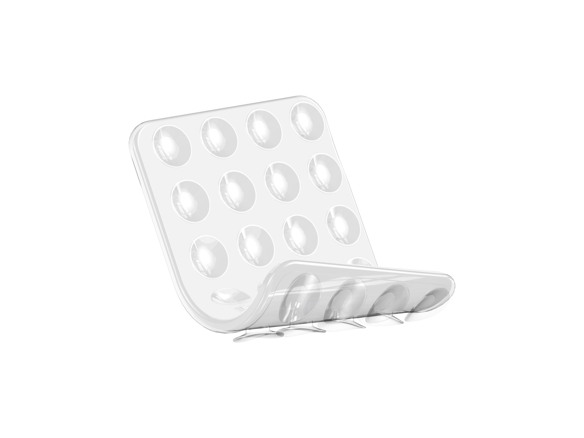 Techancy TZ6302 Suction Cup Holder for Mobile Phone Tablet Eco-Friendly Silicone 24 Suction Cups Str