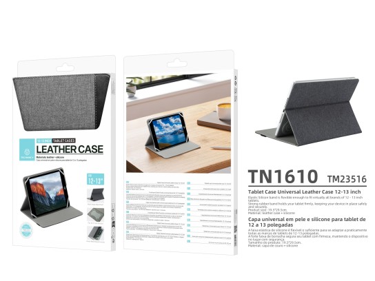 Techancy Universal Tablet Cover TN1610 for 12-13 Inches Leather Silicone Adjustable Multi-Angles Ela Techancy Universal Tablet Cover TN1610 for 12-13 Inches Leather Silicone Adjustable Multi-Angles Ela