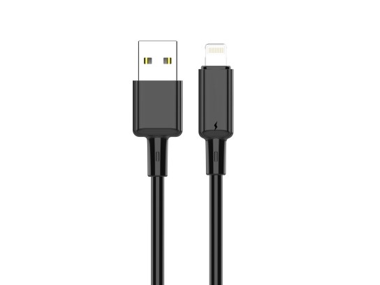Techancy USB A to iPhone Cable TB1782 1m 2.4A Fast charging and data iPhone 7 8 XS 11 12 13 14 Black