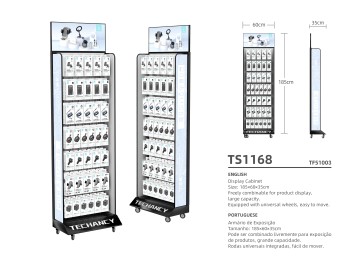 Techancy Prateleira plana com sinal publicitario 190*60*35 cm nao incluem mercadorias