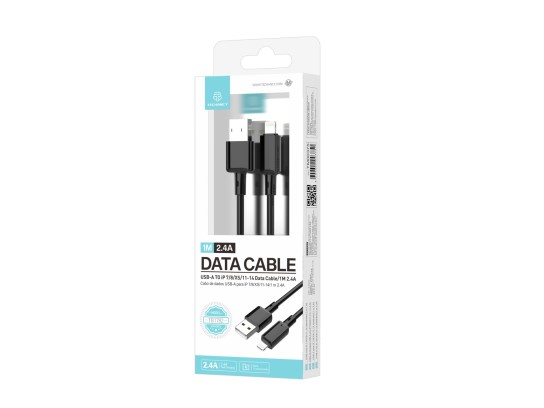 Techancy USB A to iPhone Cable TB1782 1m 2.4A Fast charging and data iPhone 7 8 XS 11 12 13 14 Black Techancy USB A to iPhone Cable TB1782 1m 2.4A Fast charging and data iPhone 7 8 XS 11 12 13 14 Black