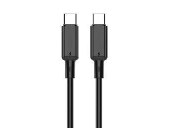 Techancy USB C to USB C Cable TB1803 1m 60W Fast Charging and Data for Mobile Phone Tablet Laptop Bl