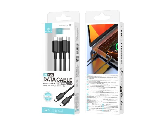 Techancy Cavo USB C per USB C TB1803 1m 60W Ricarica rapida e dati per Smartphone Tablet Laptop Nero Techancy Cavo USB C per USB C TB1803 1m 60W Ricarica rapida e dati per Smartphone Tablet Laptop Nero