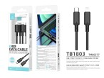Techancy C�ble USB C vers Lightning TB1803 1m 30W Charge rapide et donn�es pour iPhone 7 8 XS 11 12 