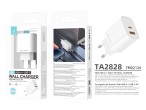 Techancy Carregador 38W USB A e USB C PD QC3.0 TA2828 Carregamento rapido para iPhone Android Tablet
