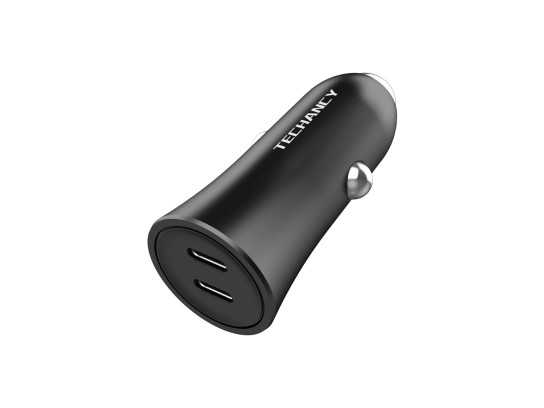 Techancy Carregador de carro 40W Dual USB C PD PPS QC3.0 TC6429 Carregamento rapido 12V 24V Preto Techancy Carregador de carro 40W Dual USB C PD PPS QC3.0 TC6429 Carregamento rapido 12V 24V Preto