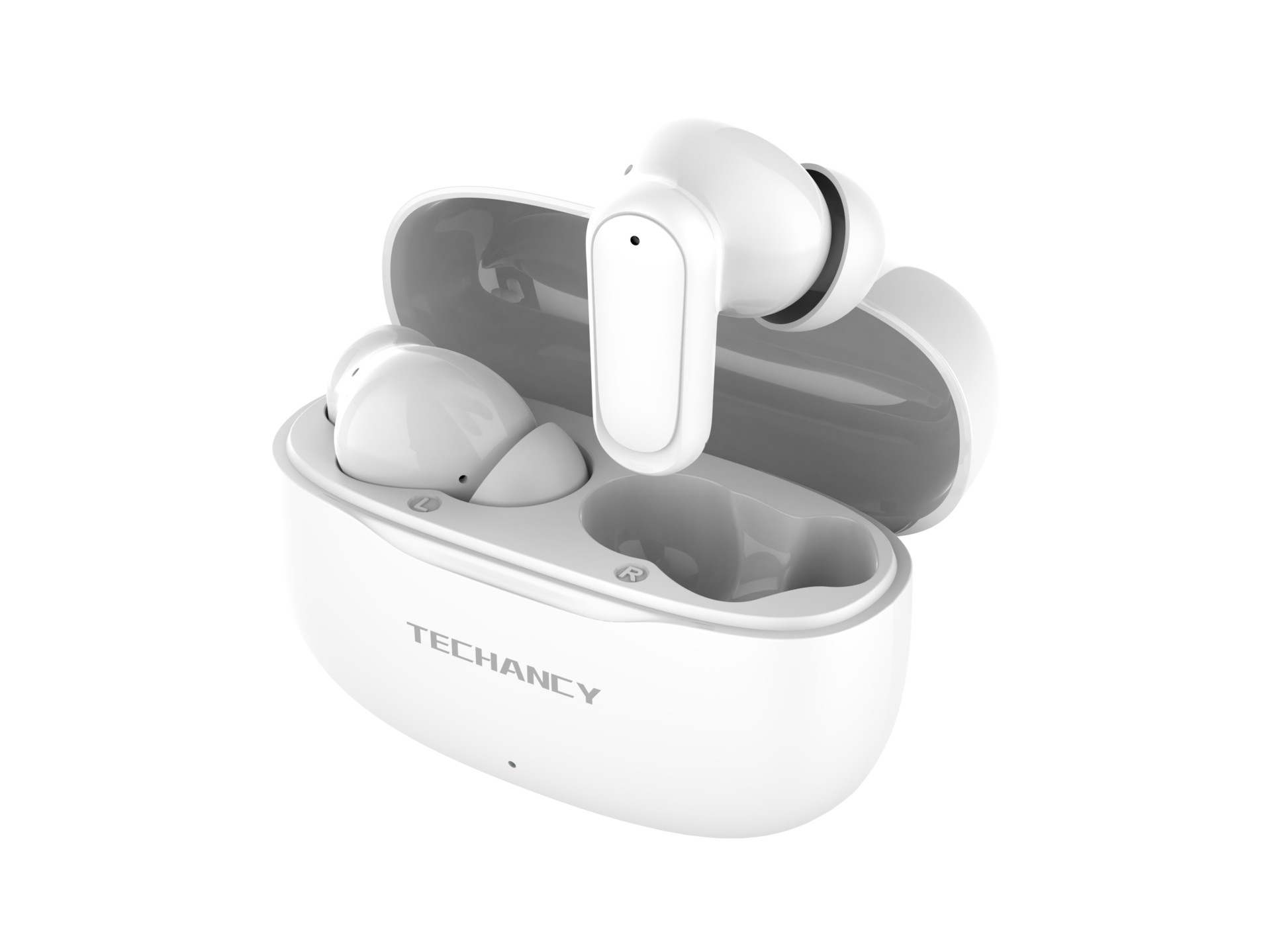 Techancy Auriculares Bluetooth TWS Wireless 5.4 KP2715 Microfone HD Toque inteligente USB C para And Techancy Auriculares Bluetooth TWS Wireless 5.4 KP2715 Microfone HD Toque inteligente USB C para And