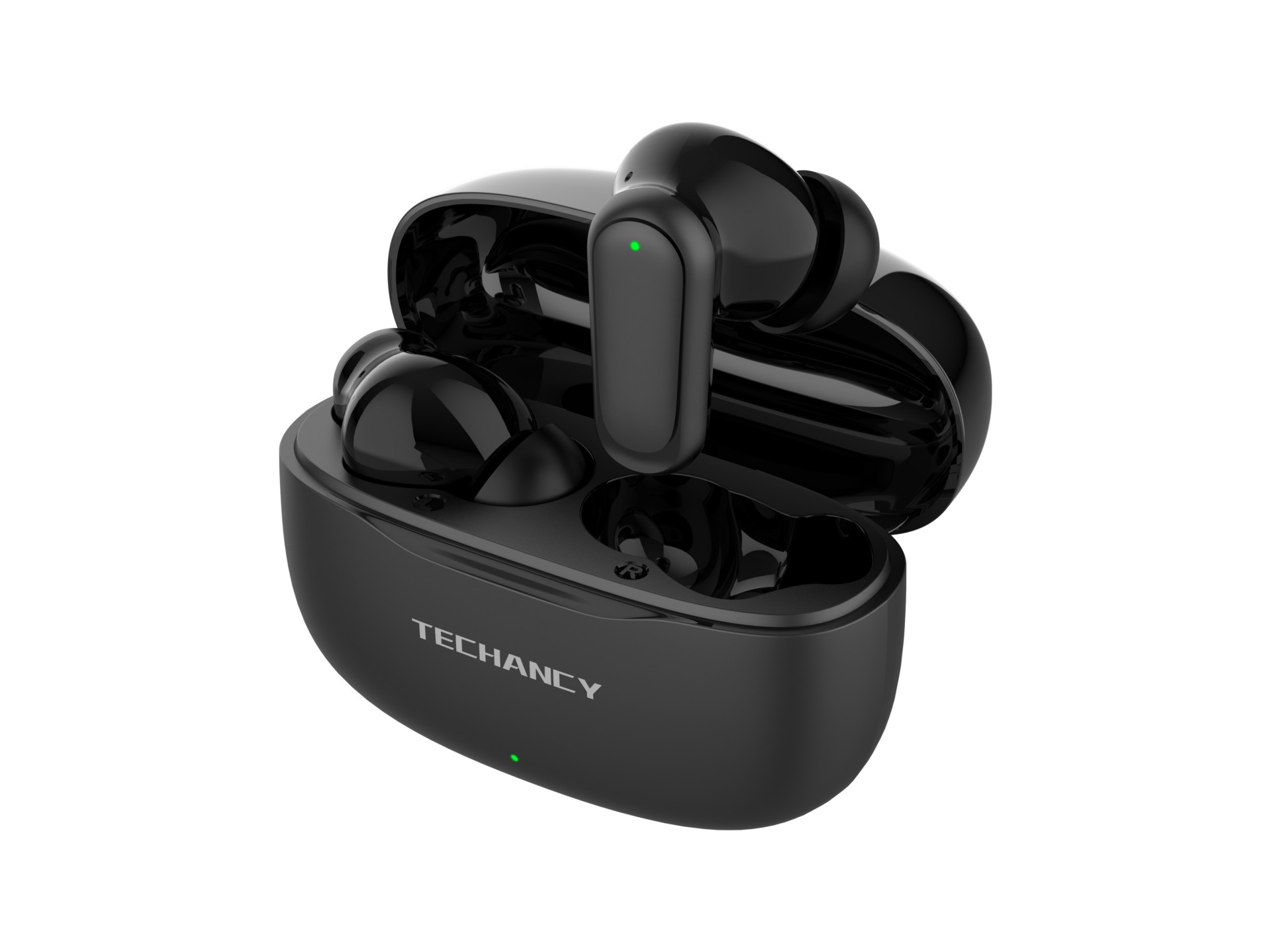 Techancy Auriculares Bluetooth TWS Wireless 5.4 KP2715 Microfone HD Toque inteligente USB C para And Techancy Auriculares Bluetooth TWS Wireless 5.4 KP2715 Microfone HD Toque inteligente USB C para And