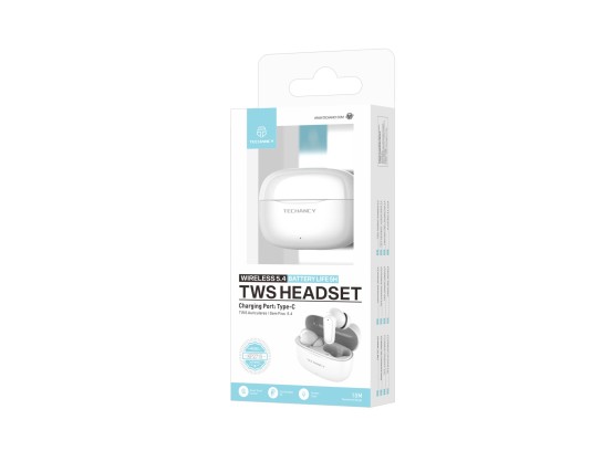 Techancy Auriculares Bluetooth TWS Wireless 5.4 KP2715 Microfone HD Toque inteligente USB C para And Techancy Auriculares Bluetooth TWS Wireless 5.4 KP2715 Microfone HD Toque inteligente USB C para And