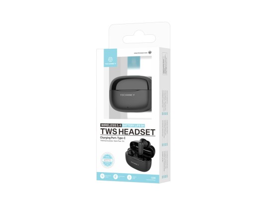 Techancy Auriculares Bluetooth TWS Wireless 5.4 KP2715 Microfone HD Toque inteligente USB C para And Techancy Auriculares Bluetooth TWS Wireless 5.4 KP2715 Microfone HD Toque inteligente USB C para And
