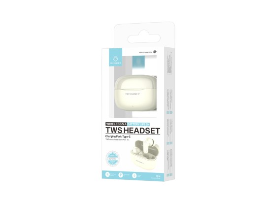 Techancy Auriculares Bluetooth TWS Wireless 5.4 KP2715 Microfone HD Toque inteligente USB C para And Techancy Auriculares Bluetooth TWS Wireless 5.4 KP2715 Microfone HD Toque inteligente USB C para And