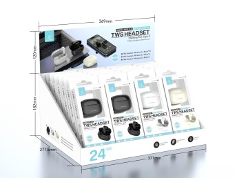 Techancy TWS Bluetooth Wireless Earphones 5.4 KP2715 TM07559x10 TM07560x8 TM07561x6 Pack 24pcs USB C