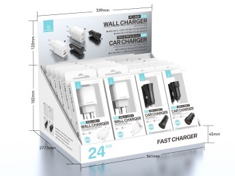 Techancy Fast Charger Kit TA2827 TM02126x6 TM02125x6 TM04083x6 TM04084x6 Pack 24pcs Wall Car Black