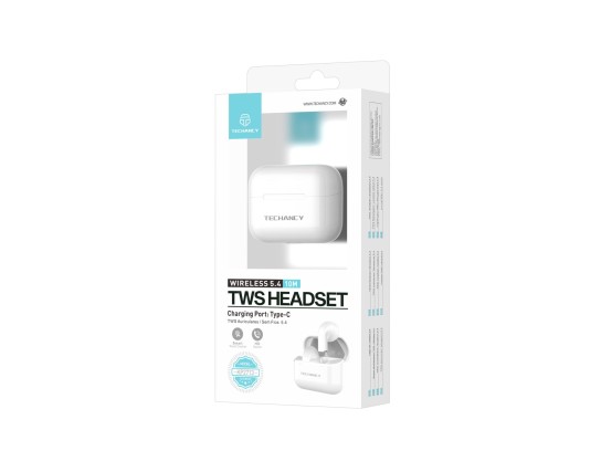 Techancy �couteurs TWS KP2713 Bluetooth 5.4 V�ritable sans fil USB-C 4 h d'autonomie Connexion stabl