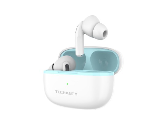 Techancy Bluetooth Ohrh�rer TWS KP2714 Verbindung 5.3 10 m USB-C 4 Std. Akkulaufzeit Klarer Sound Be