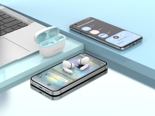 Techancy Auricolari Bluetooth TWS KP2714 Connessione 5.3 10 m USB-C 4 h di autonomia Suono nitido Co Techancy Auricolari Bluetooth TWS KP2714 Connessione 5.3 10 m USB-C 4 h di autonomia Suono nitido Co