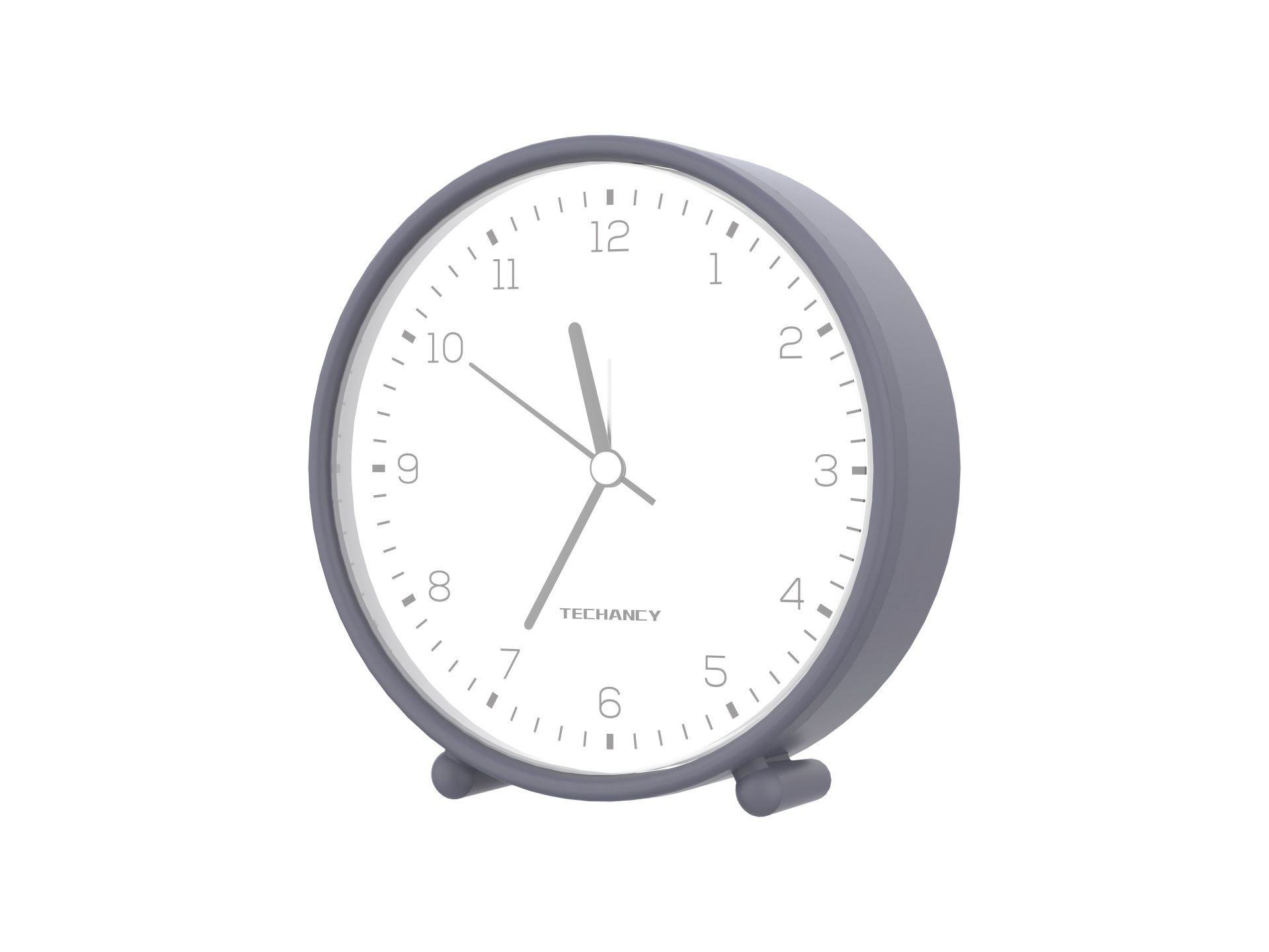 Techancy Mini Table Alarm Clock ME2624 Silent Large Numbers HD Mirror ABS Body Portable for Bedroom 