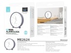 Techancy Mini Table Alarm Clock ME2624 Silent Large Numbers HD Mirror ABS Body Portable for Bedroom 