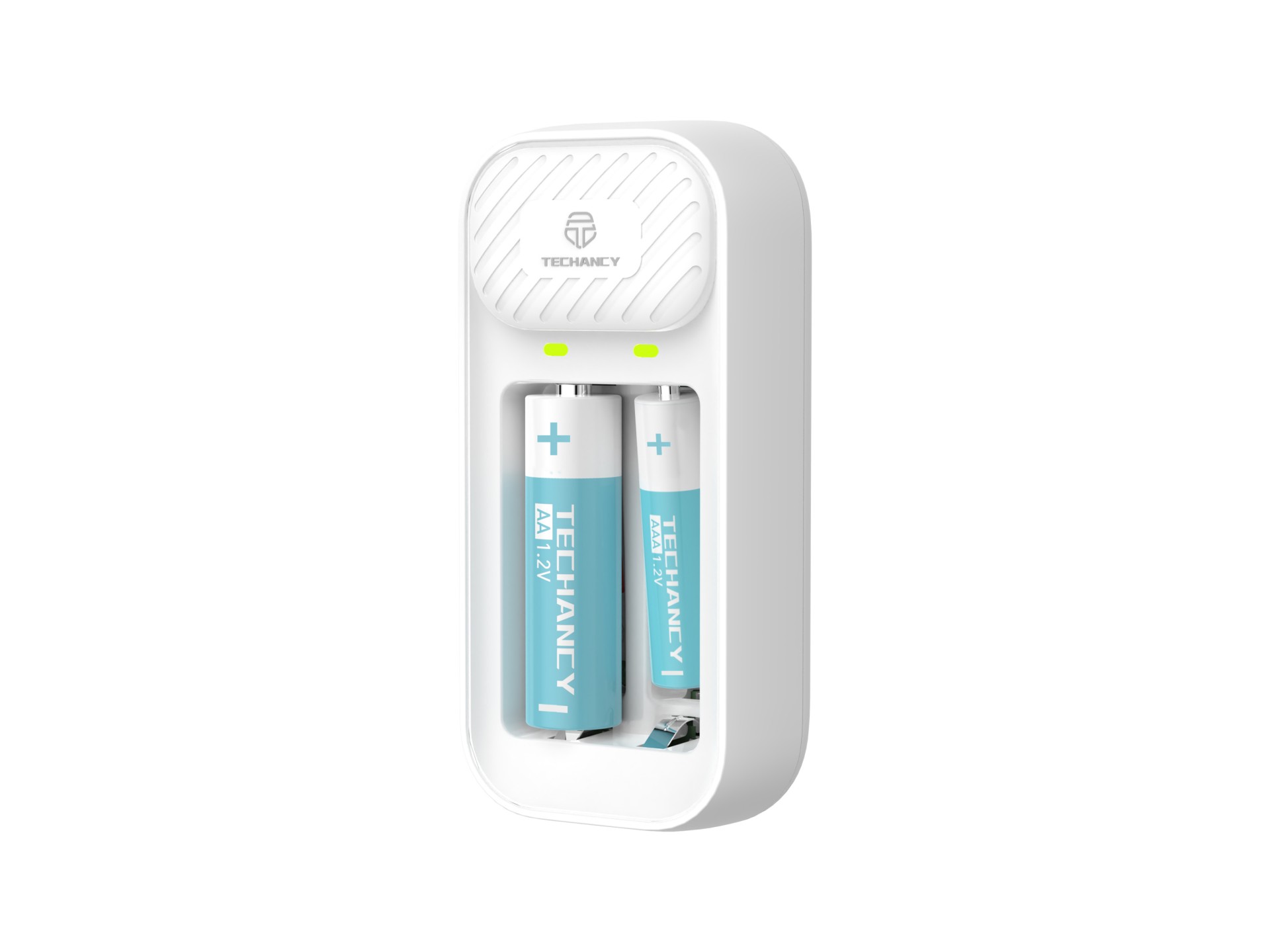 Techancy Smart Battery Charger MM5419 Two Slots Independent LED Compatible with AA and AAA Ni-MH 1.1 Techancy Smart Battery Charger MM5419 Two Slots Independent LED Compatible with AA and AAA Ni-MH 1.1