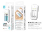 Techancy Carregador de Pilhas Inteligente MM5419 Dois Slots LED Independente Compat�vel com AA e AAA