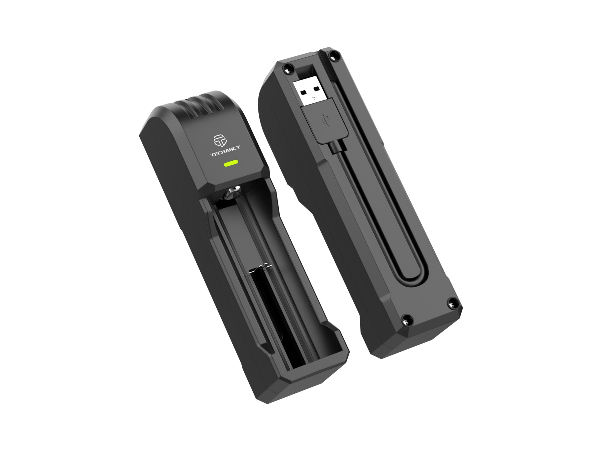 Techancy Cargador de batería individual MM5421 Indicador LED Compatible con 14500 18650 26650 21700 Techancy Cargador de batería individual MM5421 Indicador LED Compatible con 14500 18650 26650 21700