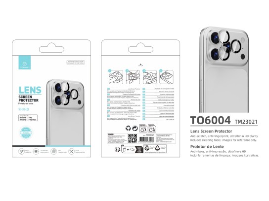 Techancy Lens Protector for iPhone 17 Pro and 17 Pro Max TO6004 protector de lente 9H ultrafino, alt Techancy Lens Protector for iPhone 17 Pro and 17 Pro Max TO6004 protector de lente 9H ultrafino, alt