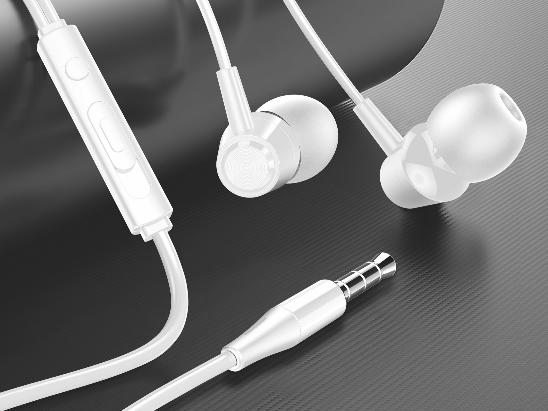 Techancy Wired In-Ear Headphones 3.5mm TD8025 Stereo Comfortable Clear Sound with In-Line Control fo