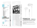 Techancy Wired In-Ear Headphones 3.5mm TD8025 Stereo Comfortable Clear Sound with In-Line Control fo