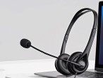 Techancy Wired Binaural Headset with 3.5mm TH5233 con microfono con cancellazione del rumore per cal Techancy Wired Binaural Headset with 3.5mm TH5233 con microfono con cancellazione del rumore per cal