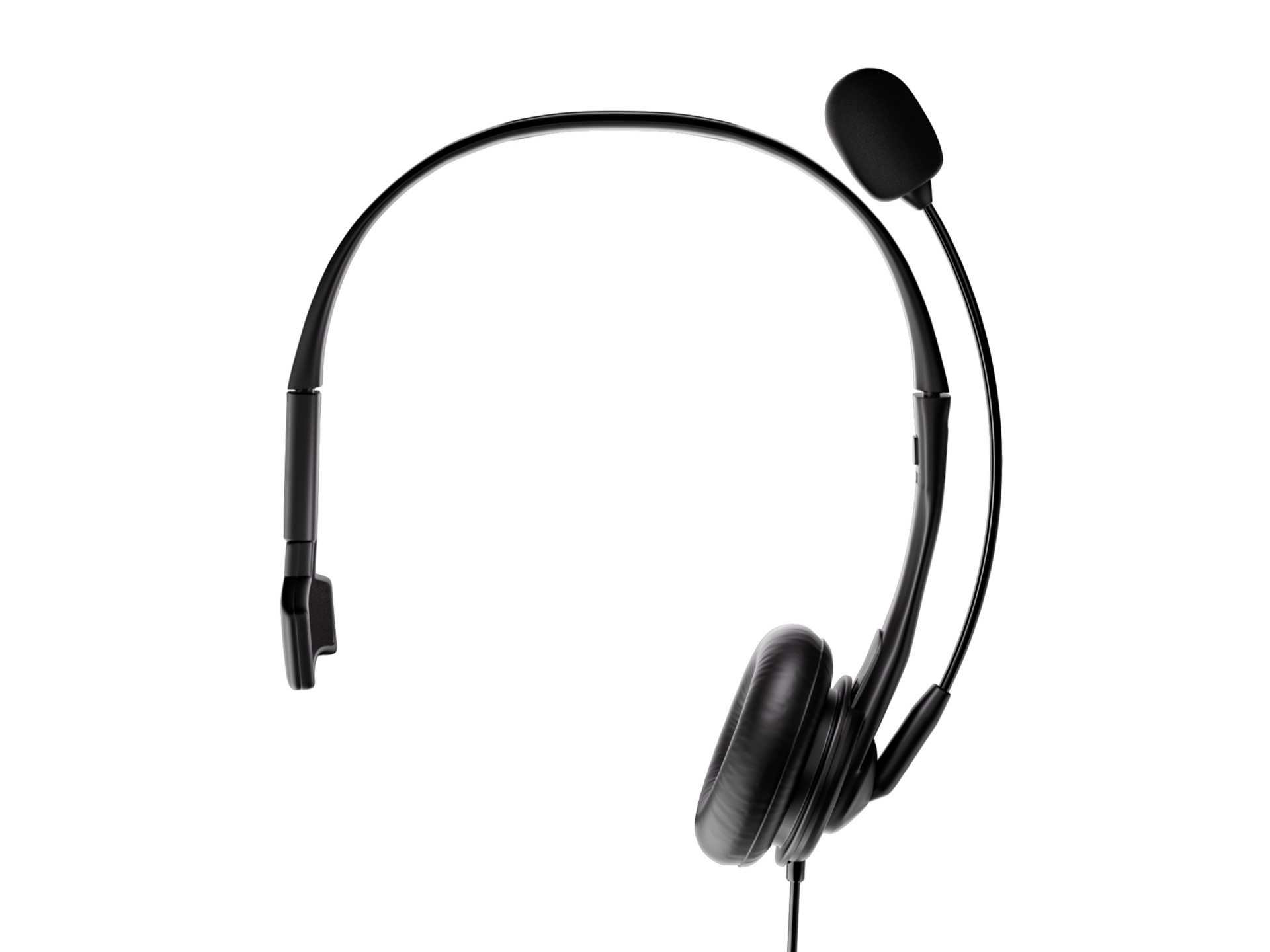 Techancy Auricular Unilateral com Fio 3.5mm TH5232 com Microfone Cancelamento de Ruido para Call Cen