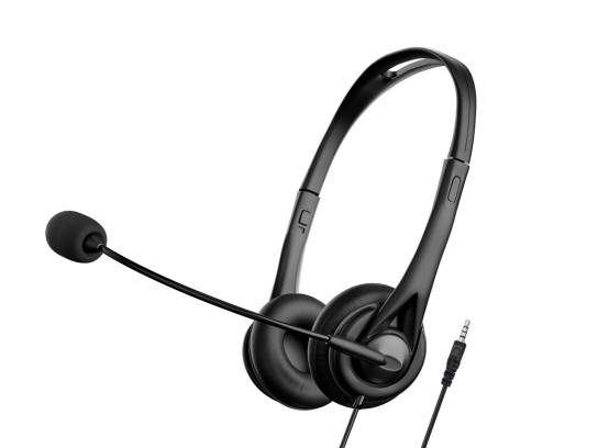 Techancy Wired Binaural Headset with 3.5mm TH5233 con microfono con cancellazione del rumore per cal Techancy Wired Binaural Headset with 3.5mm TH5233 con microfono con cancellazione del rumore per cal