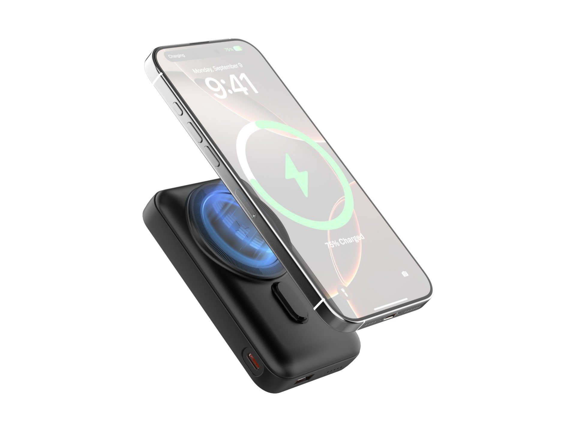Techancy Magnetic Wireless Power Bank 10000mAh TF2804 magnetische Powerbank mit 15W kabellosem Laden Techancy Magnetic Wireless Power Bank 10000mAh TF2804 magnetische Powerbank mit 15W kabellosem Laden