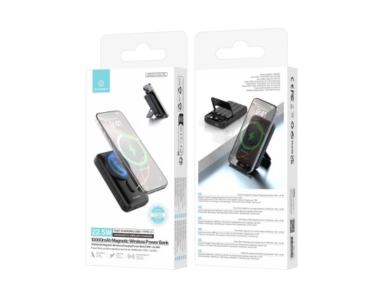 Techancy Magnetic Wireless Power Bank 10000mAh TF2804 magnetische Powerbank mit 15W kabellosem Laden Techancy Magnetic Wireless Power Bank 10000mAh TF2804 magnetische Powerbank mit 15W kabellosem Laden