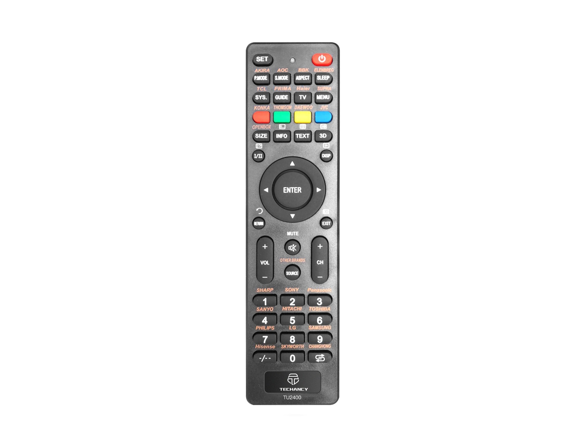 Techancy Comando Tv Universal TU2400 Preto Techancy Comando Tv Universal TU2400 Preto
