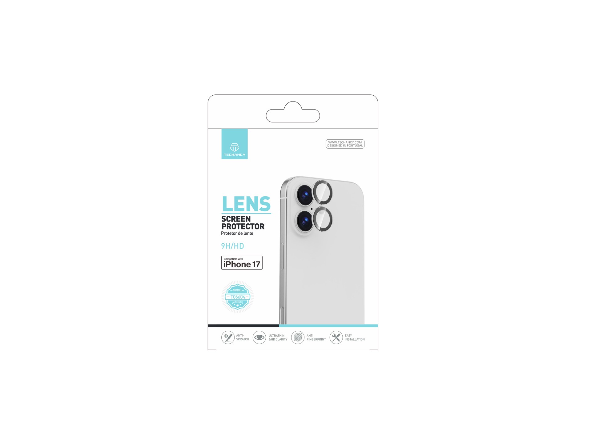 Techancy Lens Protector for iPhone 17 TO6004 protector de lente 9H ultrafino, alta definición, resis Techancy Lens Protector for iPhone 17 TO6004 protector de lente 9H ultrafino, alta definición, resis