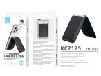 Techancy Magnetic Card Holder KC2125 Foldable Stand Compatible with MagSafe Wallet for iPhone Black Techancy Magnetic Card Holder KC2125 Foldable Stand Compatible with MagSafe Wallet for iPhone Black