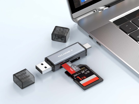 Techancy Card Reader KJ8812 USB-A + USB-C 2-in-1 for TF SD Cards Plug and Play Compatible with Mobil Techancy Card Reader KJ8812 USB-A + USB-C 2-in-1 for TF SD Cards Plug and Play Compatible with Mobil
