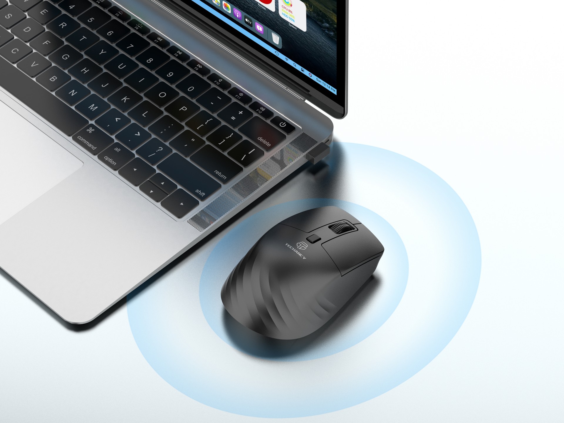 Techancy 2.4GHz Wireless Mouse TJ6124 with USB Receiver, Plug and Play, Silent Buttons, 800/1200/160 Techancy 2.4GHz Wireless Mouse TJ6124 with USB Receiver, Plug and Play, Silent Buttons, 800/1200/160
