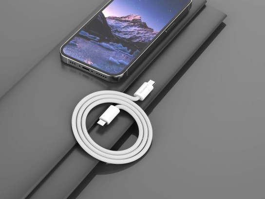 Techancy TB4764 USB-C to USB-C Cable, 1m, PD 60W, Braided, Fast Charging, Compatible with Smartphone Techancy TB4764 USB-C to USB-C Cable, 1m, PD 60W, Braided, Fast Charging, Compatible with Smartphone