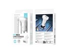 Techancy TC6401 Carregador de Carro Duplo USB 2.4A com Cabo Lightning Branco Techancy TC6401 Carregador de Carro Duplo USB 2.4A com Cabo Lightning Branco