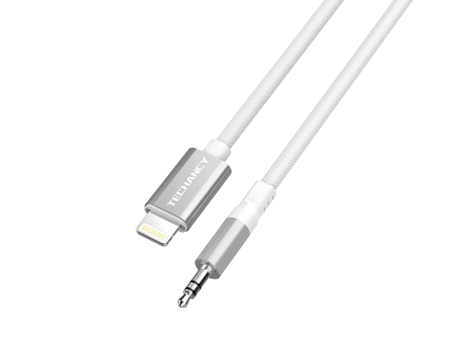 Techancy KQ2604 Cable de Audio Digital de 8 Pines a 3,5mm, 1m, Trenzado, Compatible con Smartphones,
