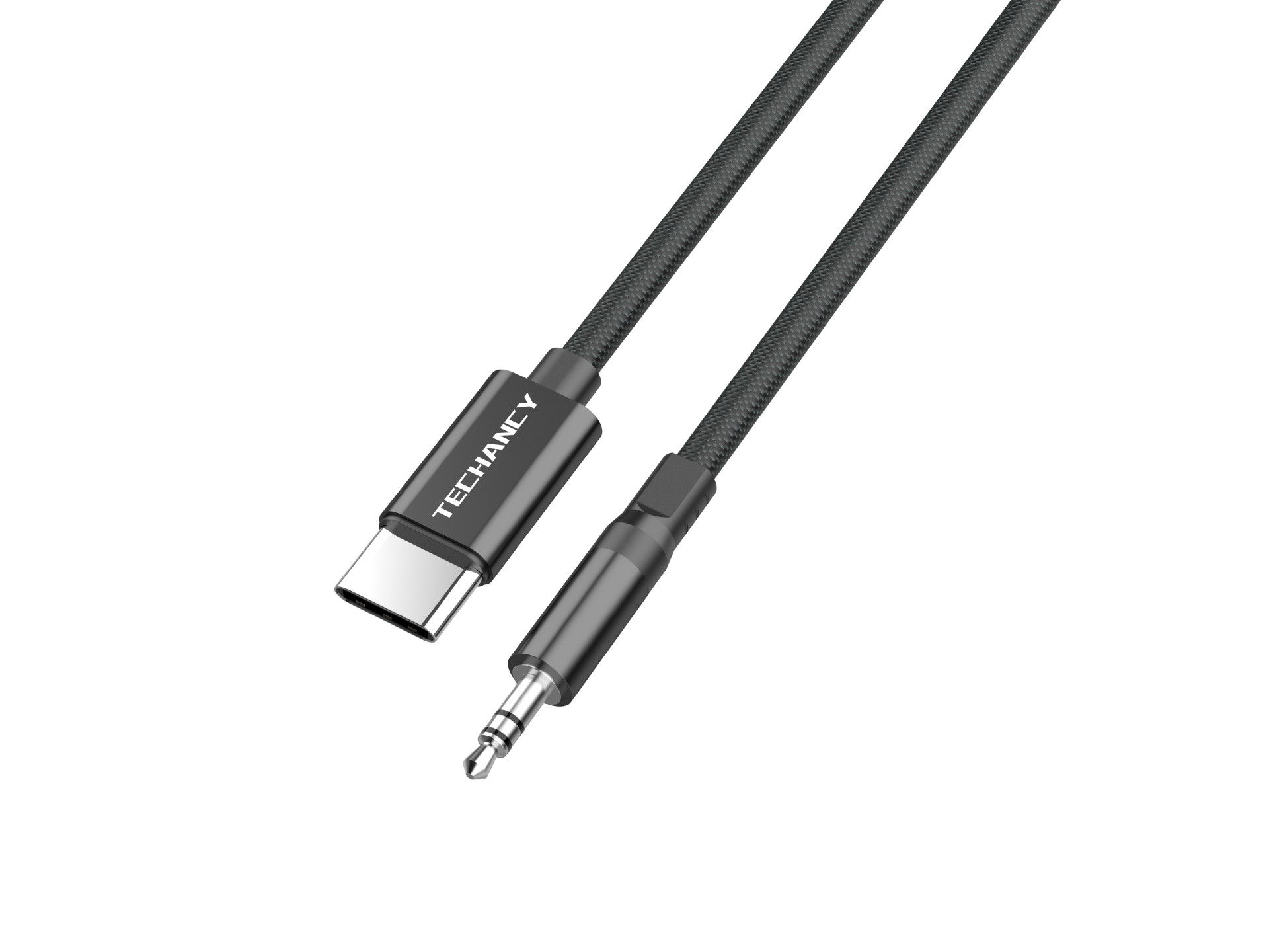 Techancy KQ2605 Cavo Audio Digitale USB-C a 3,5mm, 1m, Intrecciato, Compatibile con Smartphone, Auto