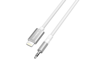 Techancy KQ2604 Cavo Audio Digitale da 8 Pin a 3,5mm, 1m, Intrecciato, Compatibile con Smartphone, A Techancy KQ2604 Cavo Audio Digitale da 8 Pin a 3,5mm, 1m, Intrecciato, Compatibile con Smartphone, A
