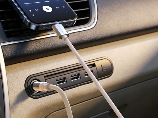 Techancy KQ2605 Cavo Audio Digitale USB-C a 3,5mm, 1m, Intrecciato, Compatibile con Smartphone, Auto