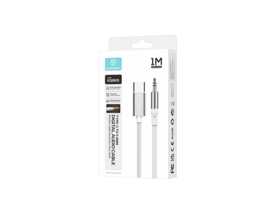Techancy KQ2605 Cavo Audio Digitale USB-C a 3,5mm, 1m, Intrecciato, Compatibile con Smartphone, Auto