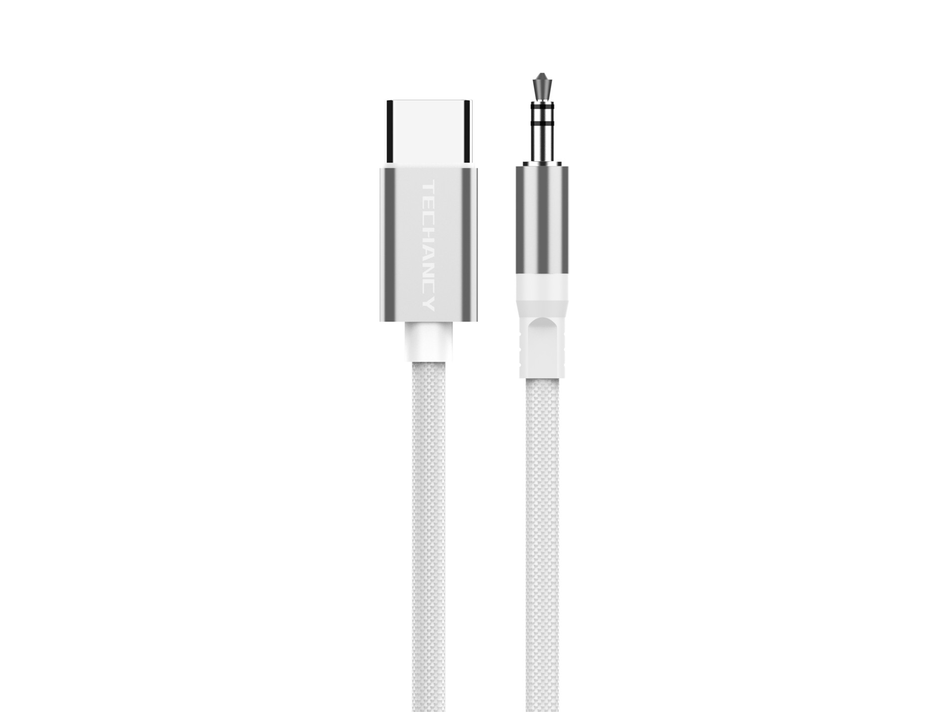 Techancy KQ2605 Cavo Audio Digitale USB-C a 3,5mm, 1m, Intrecciato, Compatibile con Smartphone, Auto